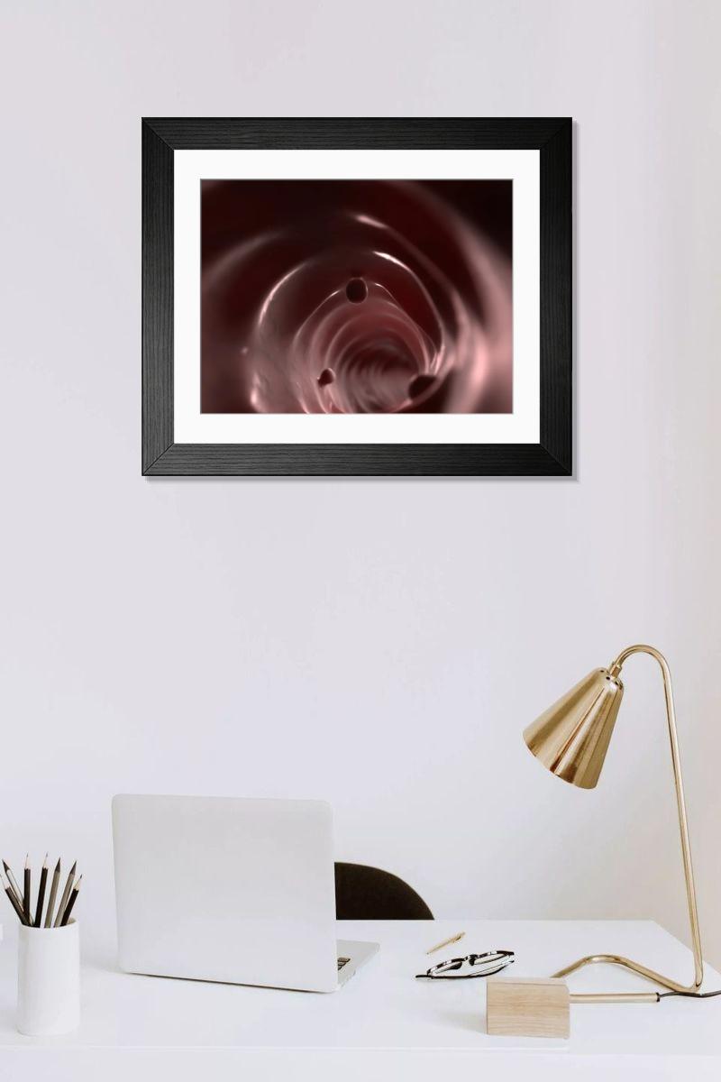 Shown hanging in a room: Modern 14"x12" (36x31cm)