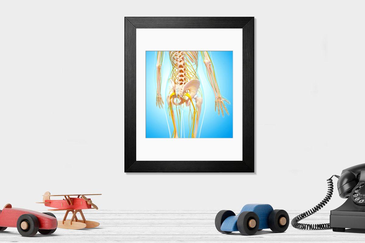 Shown hanging in a room: Modern 14"x12" (36x31cm)