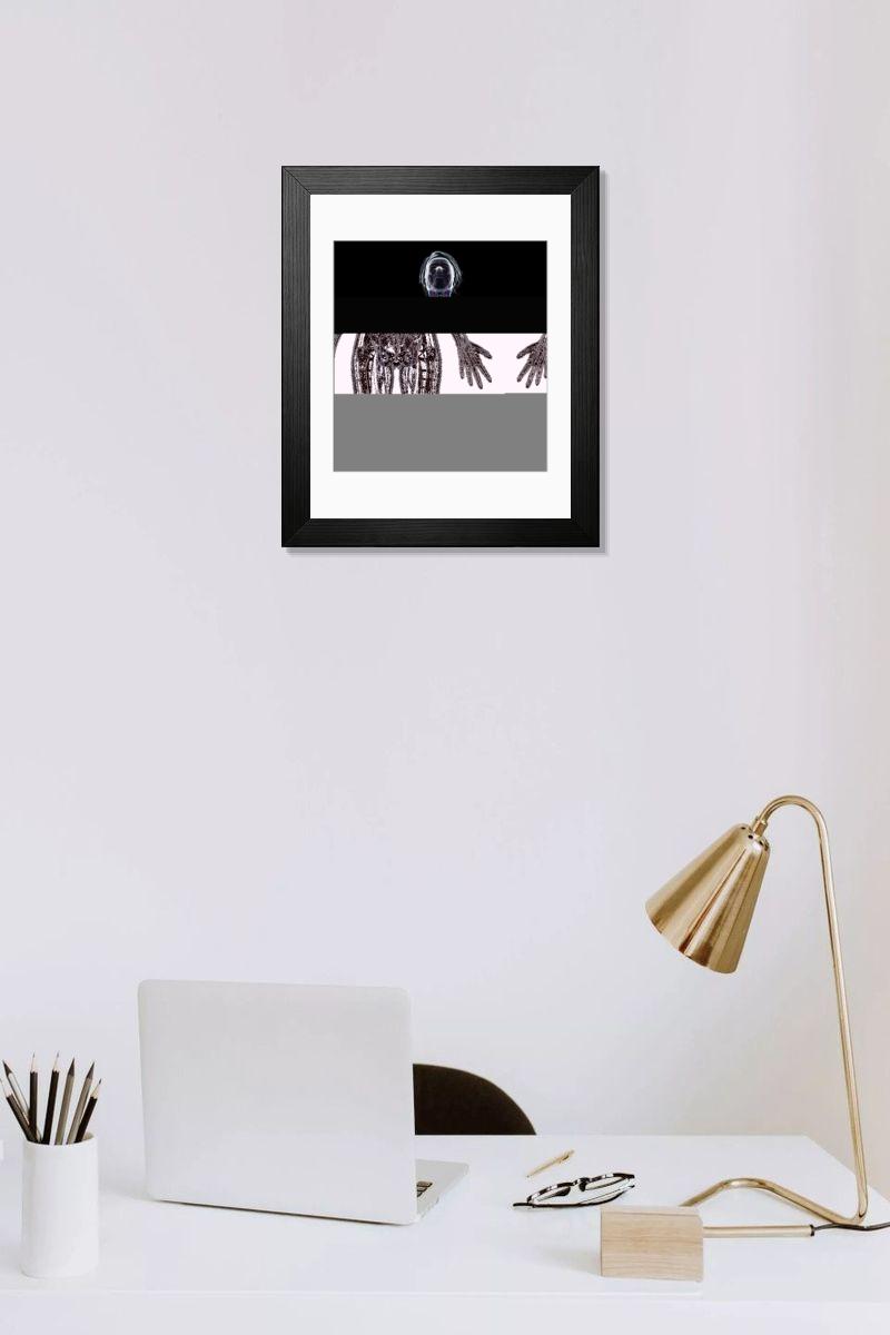 Shown hanging in a room: Modern 14"x12" (36x31cm)
