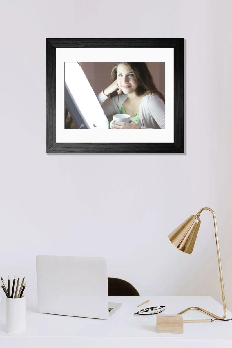 Shown hanging in a room: Modern 14"x12" (36x31cm)