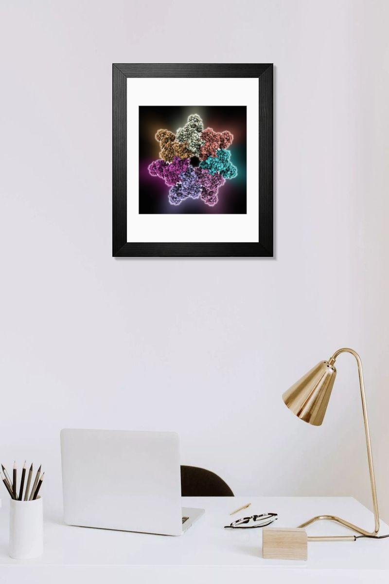 Shown hanging in a room: Modern 14"x12" (36x31cm)