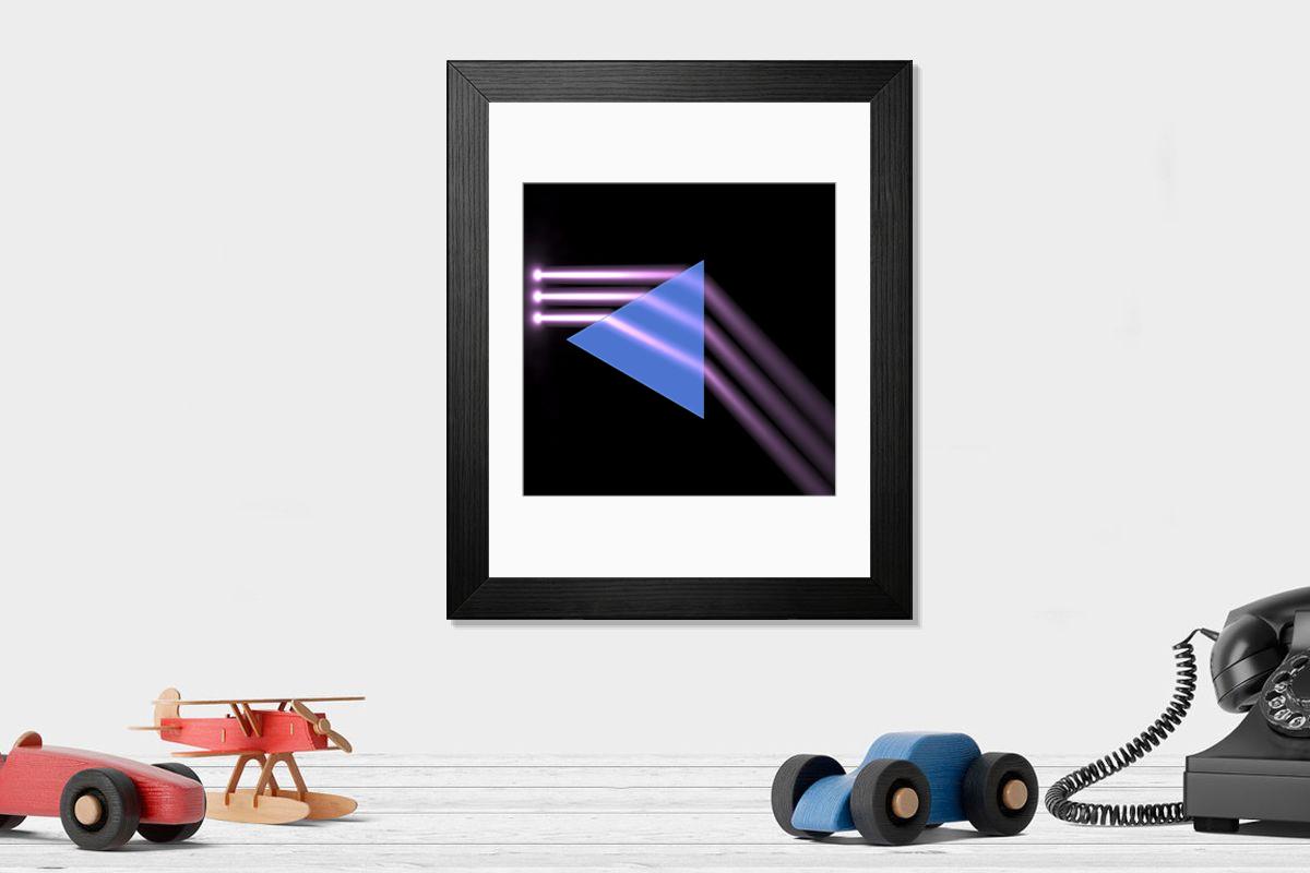 Shown hanging in a room: Modern 14"x12" (36x31cm)