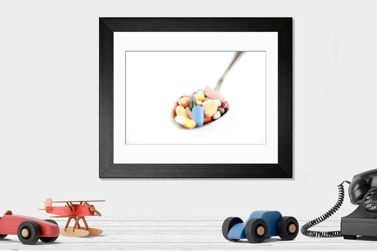 Shown hanging in a room: Modern 14"x12" (36x31cm)