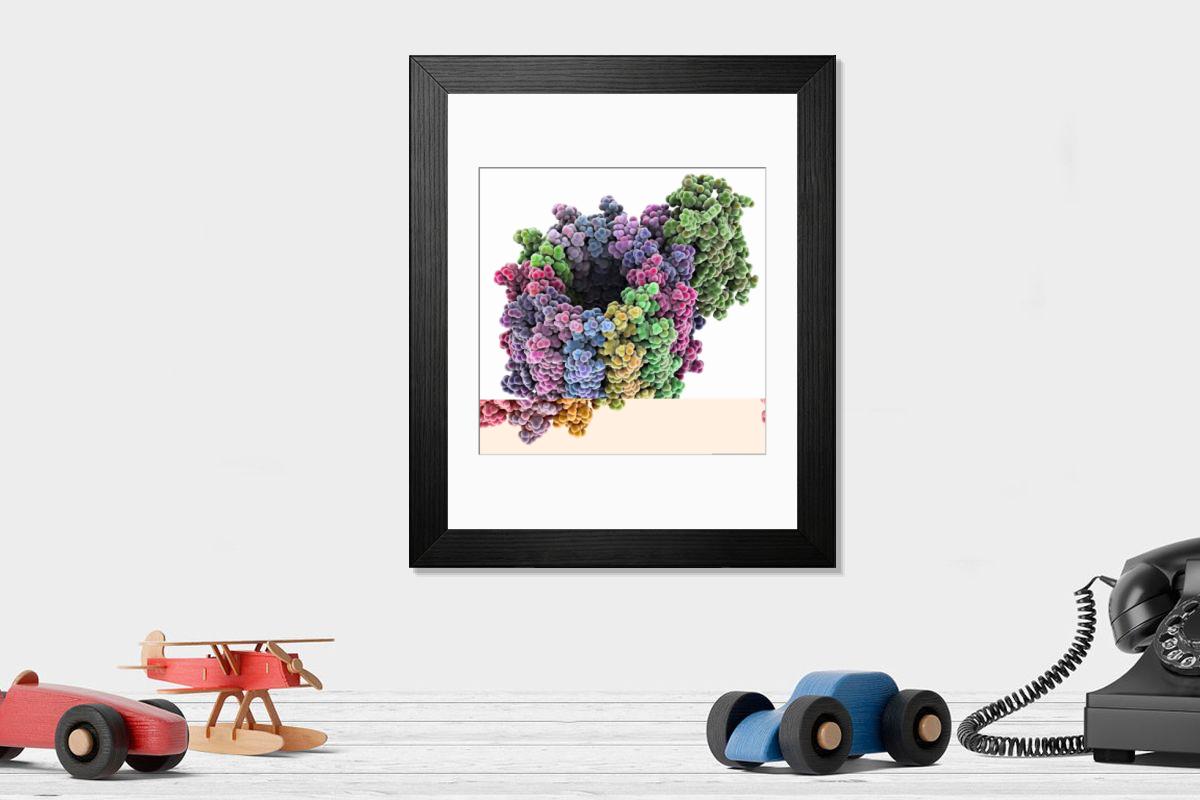 Shown hanging in a room: Modern 14"x12" (36x31cm)