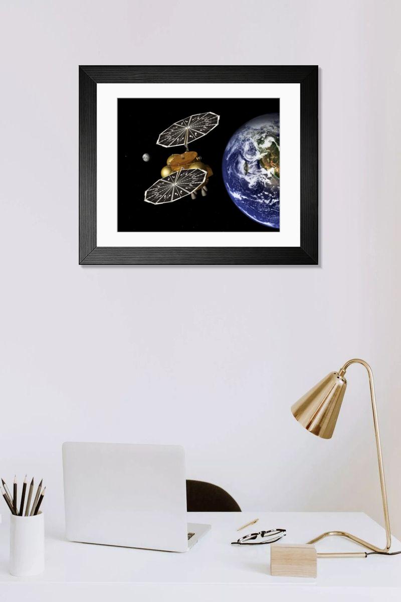 Shown hanging in a room: Modern 14"x12" (36x31cm)