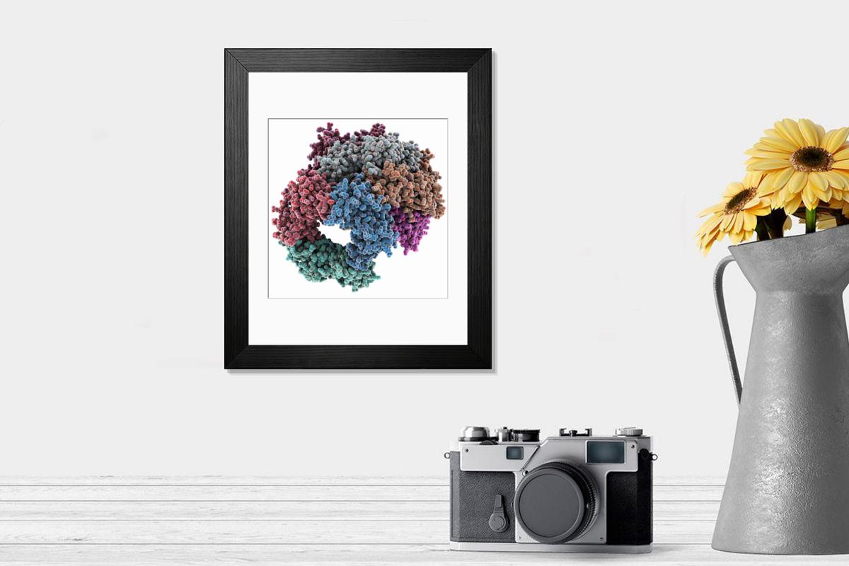 Shown hanging in a room: Modern 14"x12" (36x31cm)
