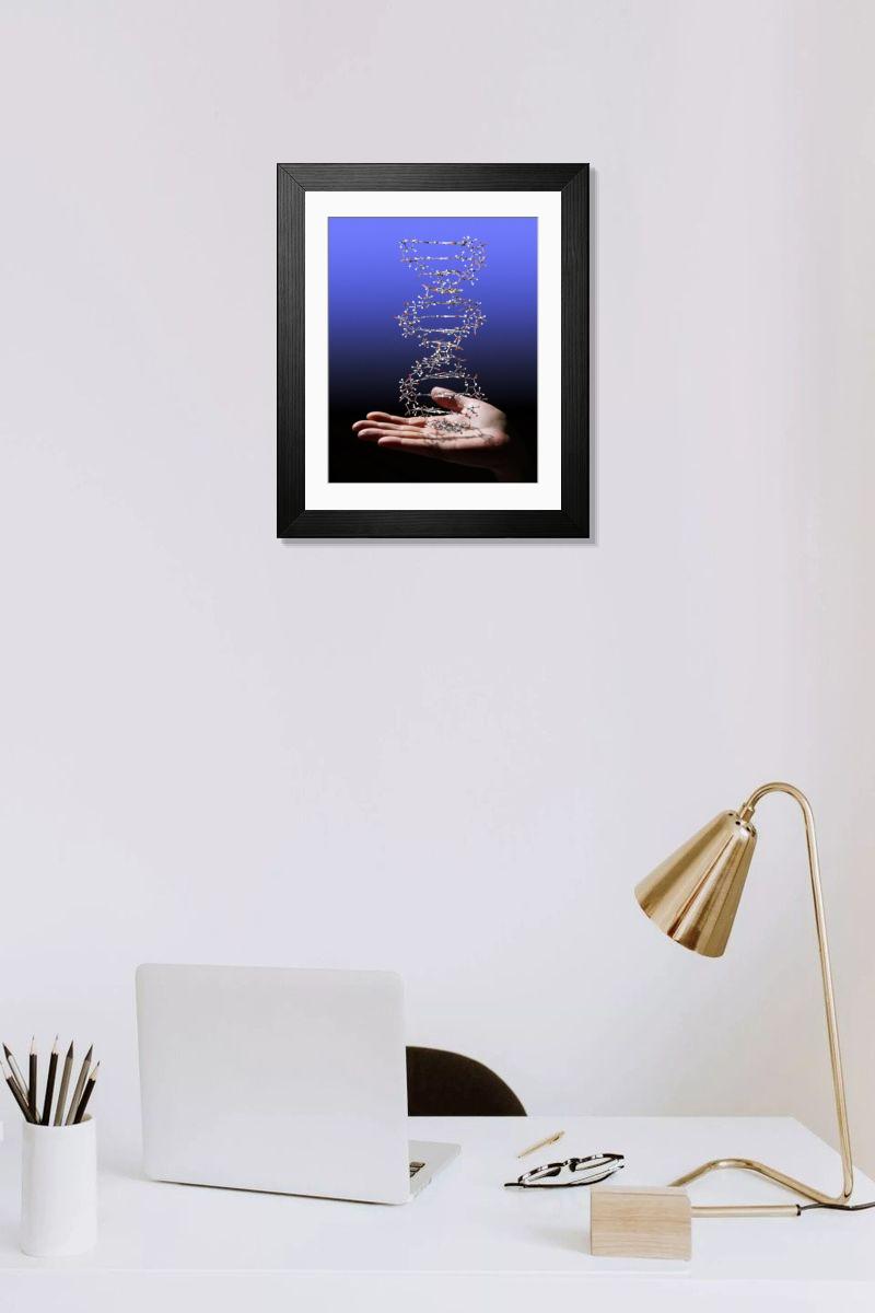 Shown hanging in a room: Modern 14"x12" (36x31cm)