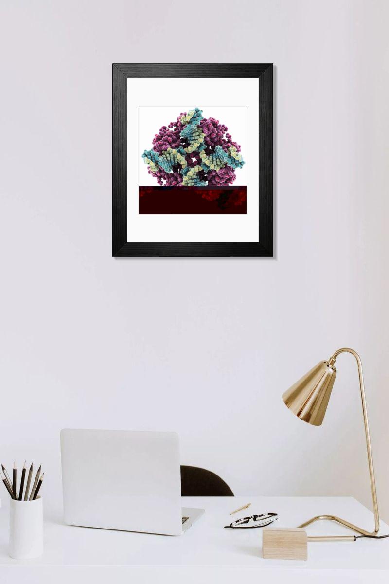 Shown hanging in a room: Modern 14"x12" (36x31cm)