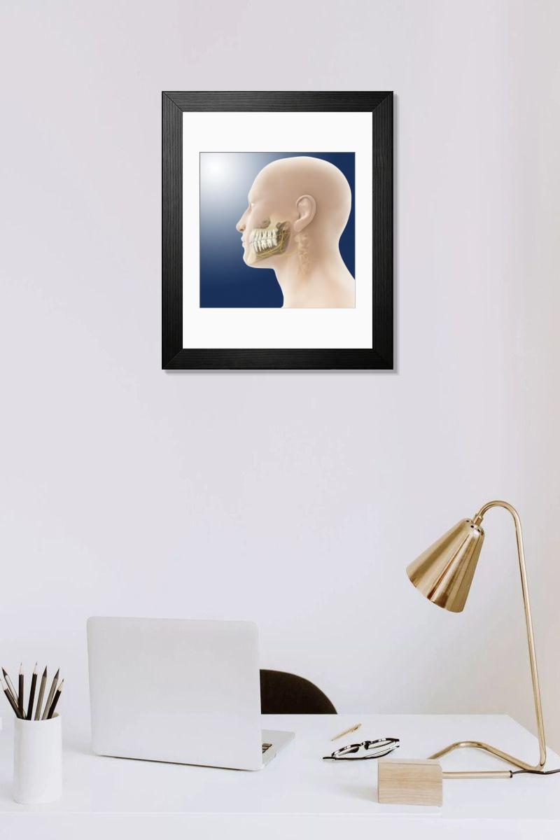 Shown hanging in a room: Modern 14"x12" (36x31cm)