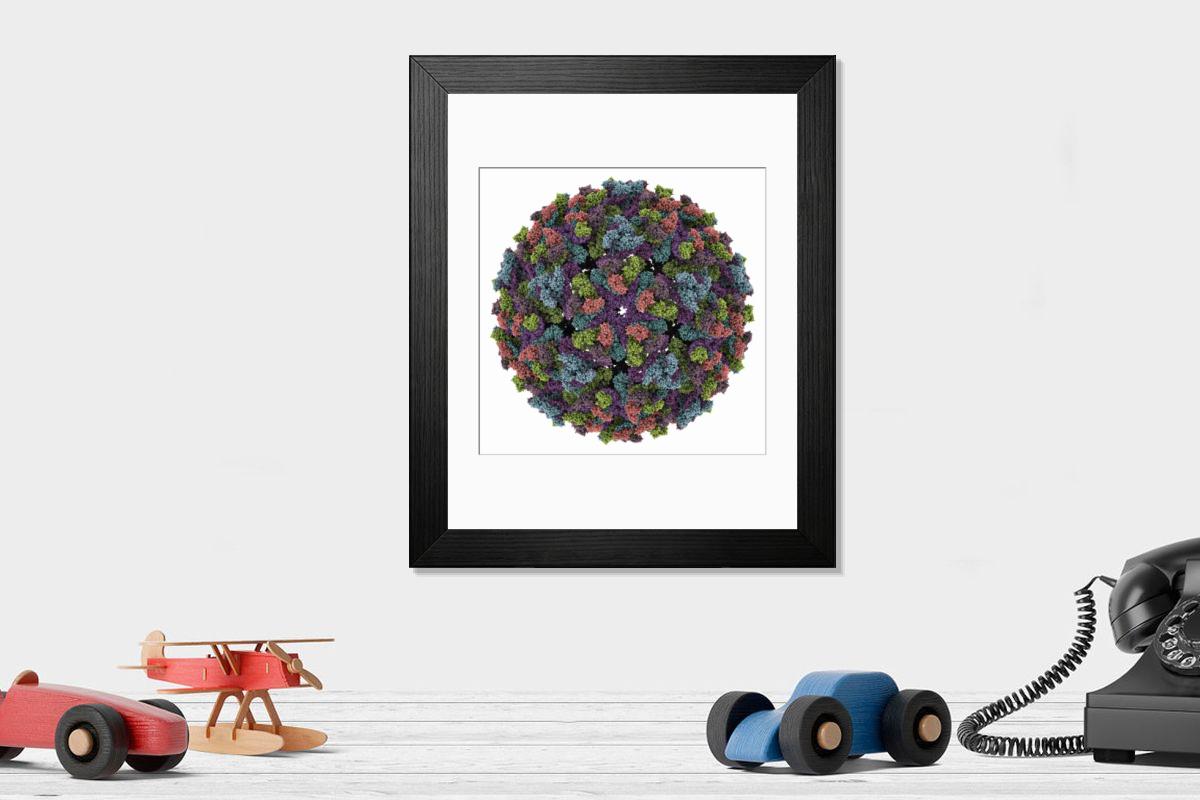 Shown hanging in a room: Modern 14"x12" (36x31cm)