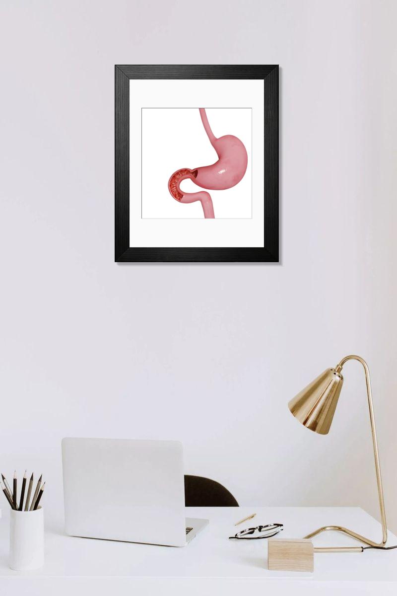 Shown hanging in a room: Modern 14"x12" (36x31cm)