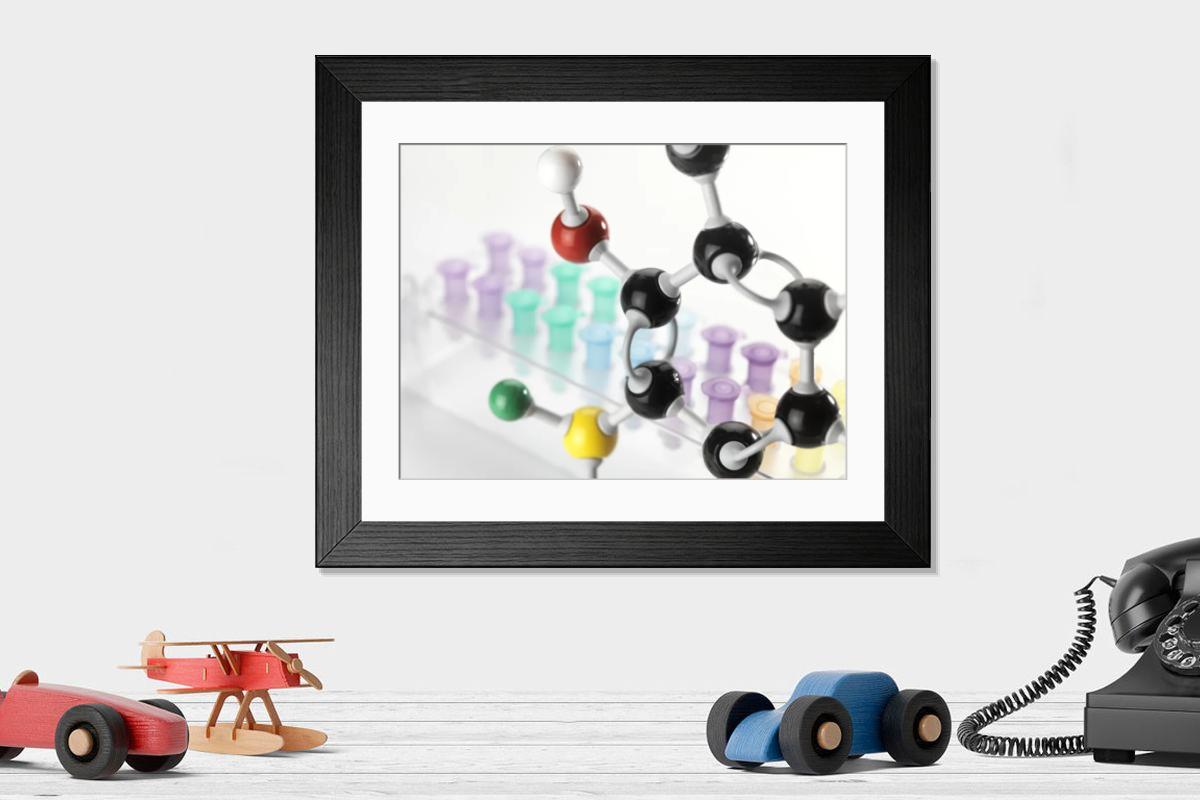 Shown hanging in a room: Modern 14"x12" (36x31cm)