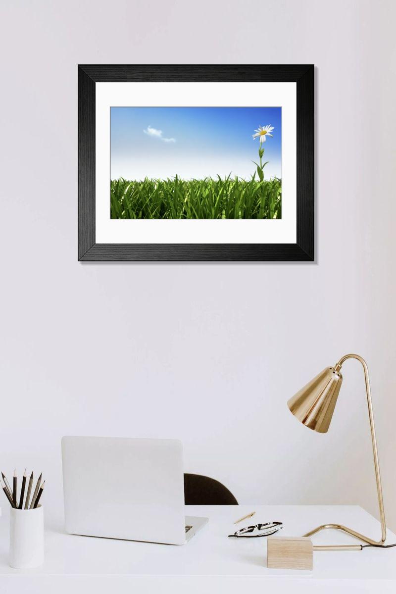 Shown hanging in a room: Modern 14"x12" (36x31cm)