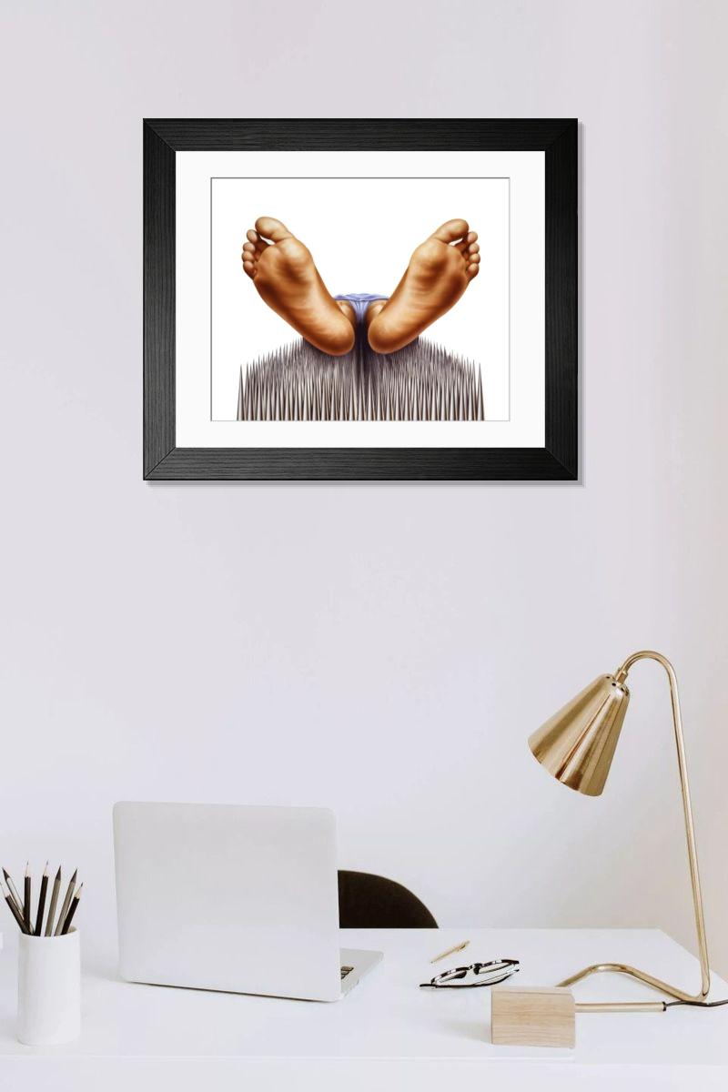 Shown hanging in a room: Modern 14"x12" (36x31cm)