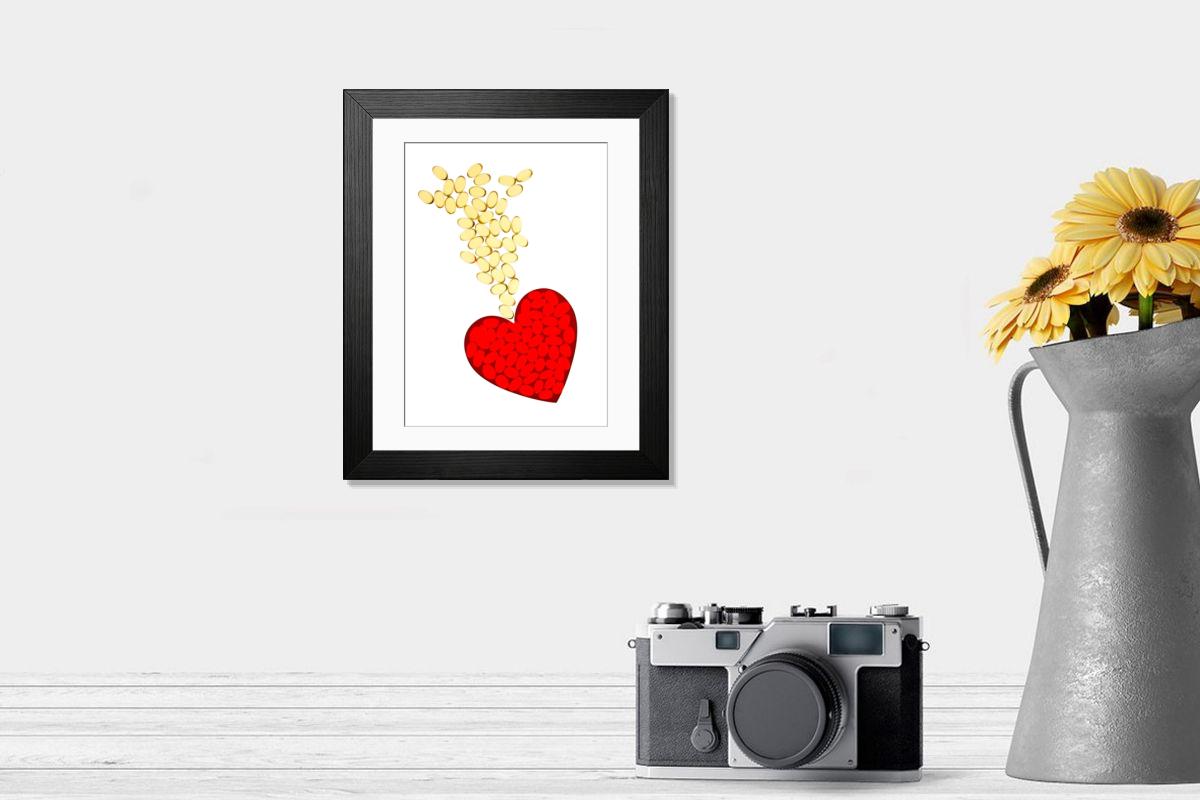 Shown hanging in a room: Modern 14"x12" (36x31cm)