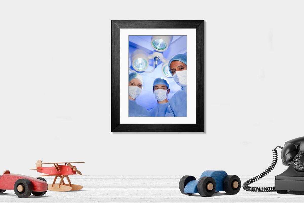 Shown hanging in a room: Modern 14"x12" (36x31cm)