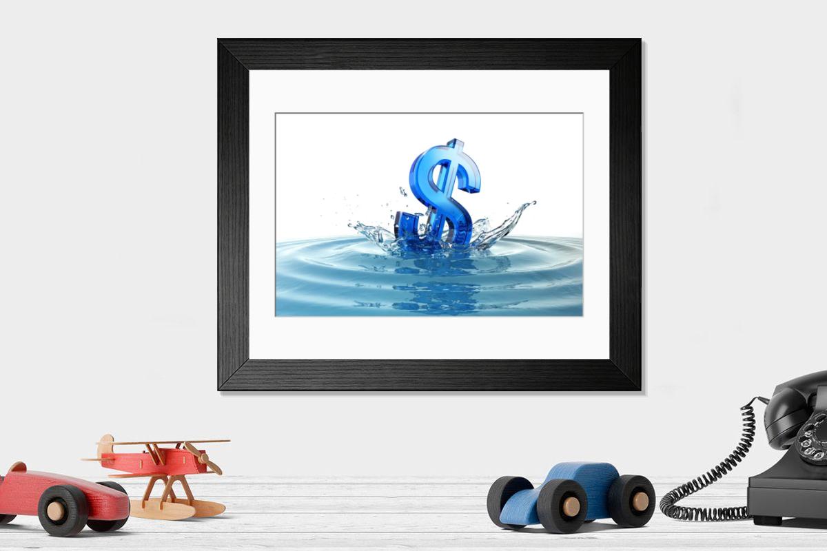 Shown hanging in a room: Modern 14"x12" (36x31cm)