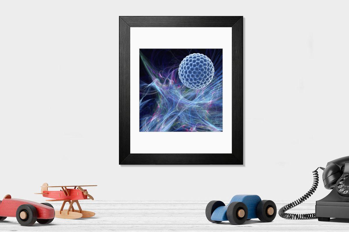 Shown hanging in a room: Modern 14"x12" (36x31cm)
