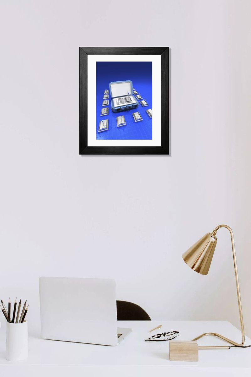 Shown hanging in a room: Modern 14"x12" (36x31cm)