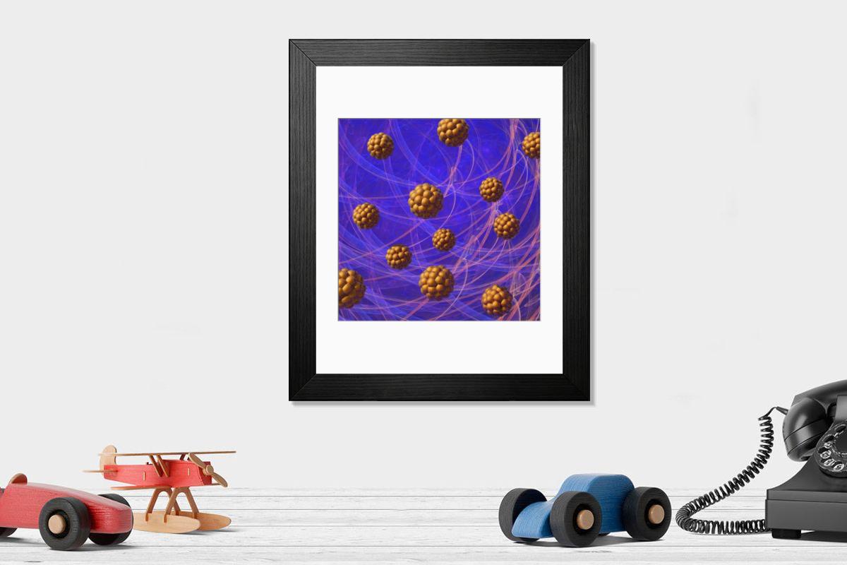 Shown hanging in a room: Modern 14"x12" (36x31cm)