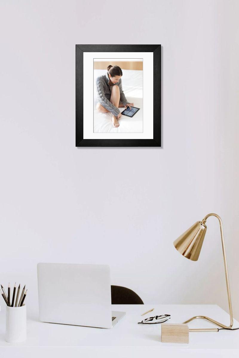 Shown hanging in a room: Modern 14"x12" (36x31cm)