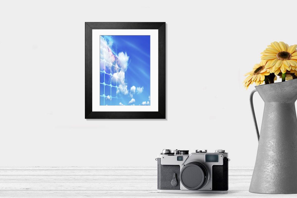 Shown hanging in a room: Modern 14"x12" (36x31cm)