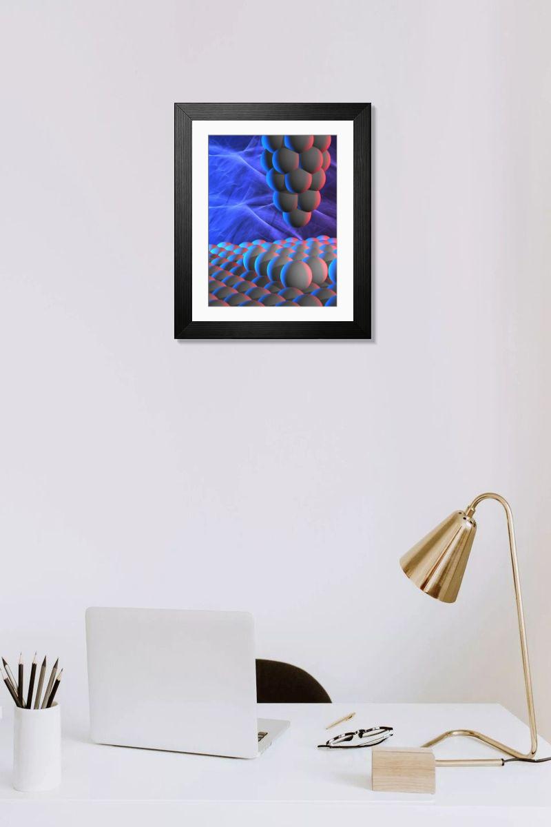 Shown hanging in a room: Modern 14"x12" (36x31cm)