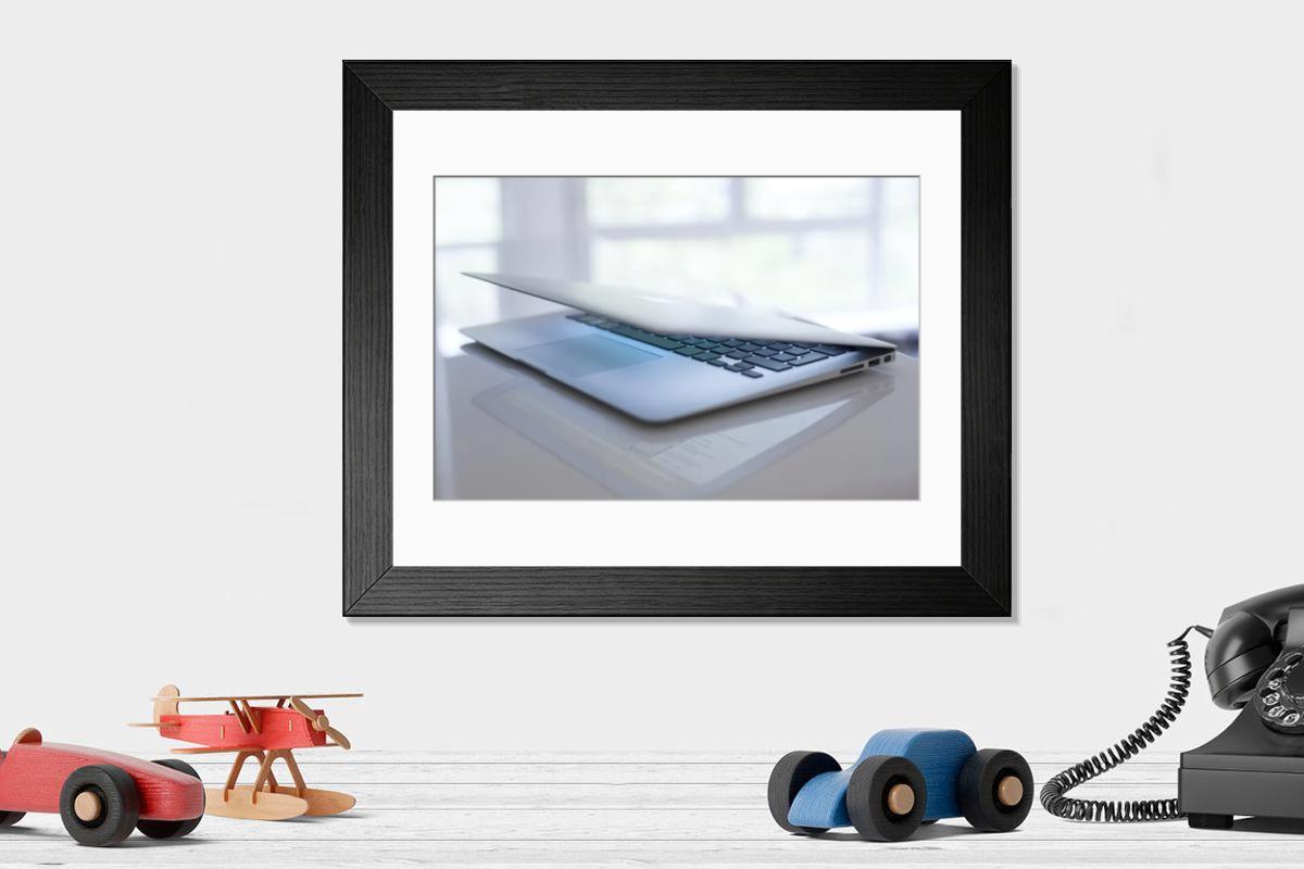 Shown hanging in a room: Modern 14"x12" (36x31cm)
