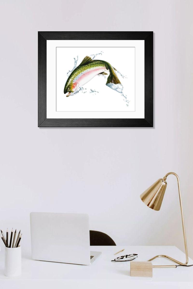 Shown hanging in a room: Modern 14"x12" (36x31cm)