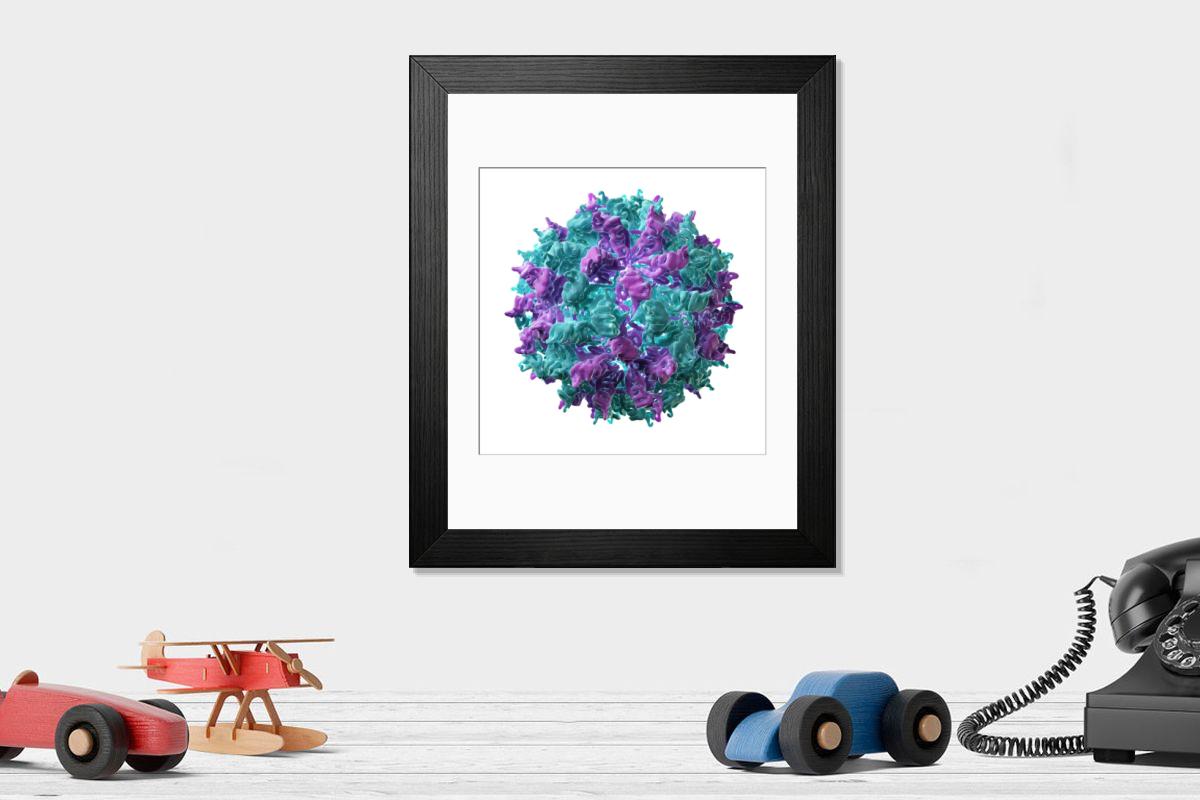 Shown hanging in a room: Modern 14"x12" (36x31cm)