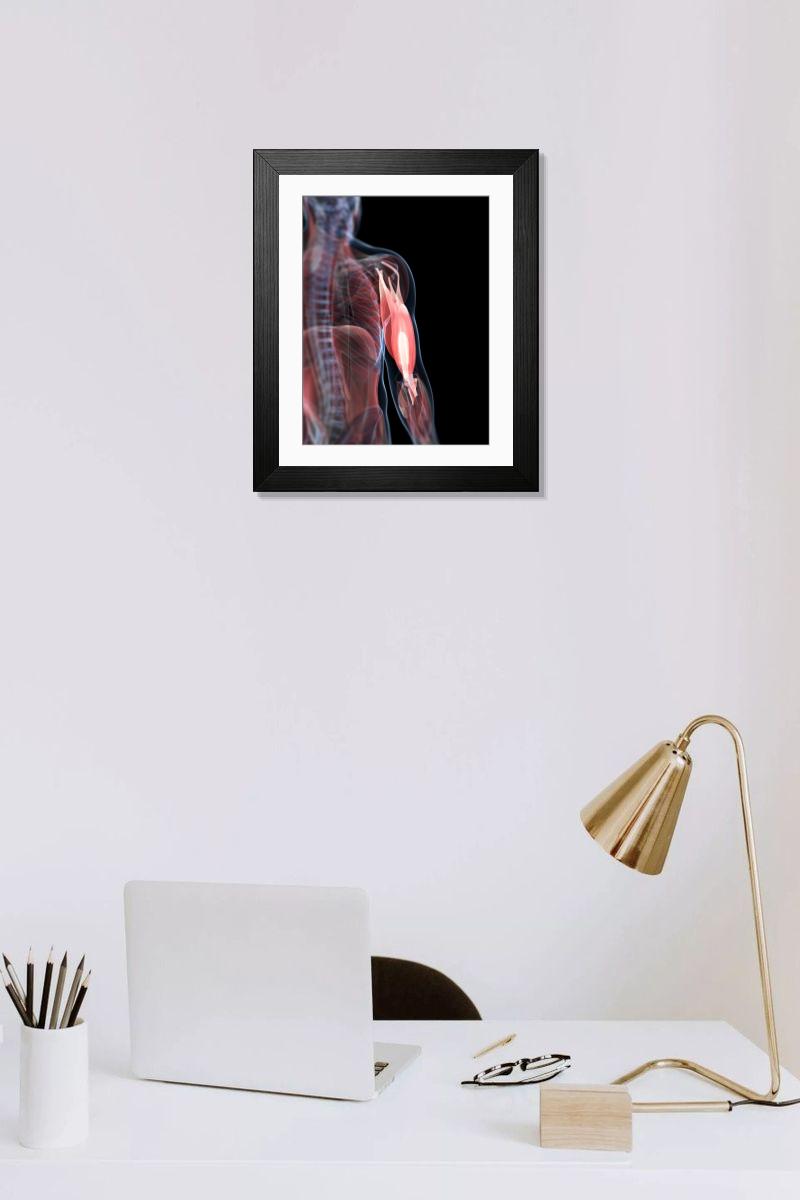 Shown hanging in a room: Modern 14"x12" (36x31cm)