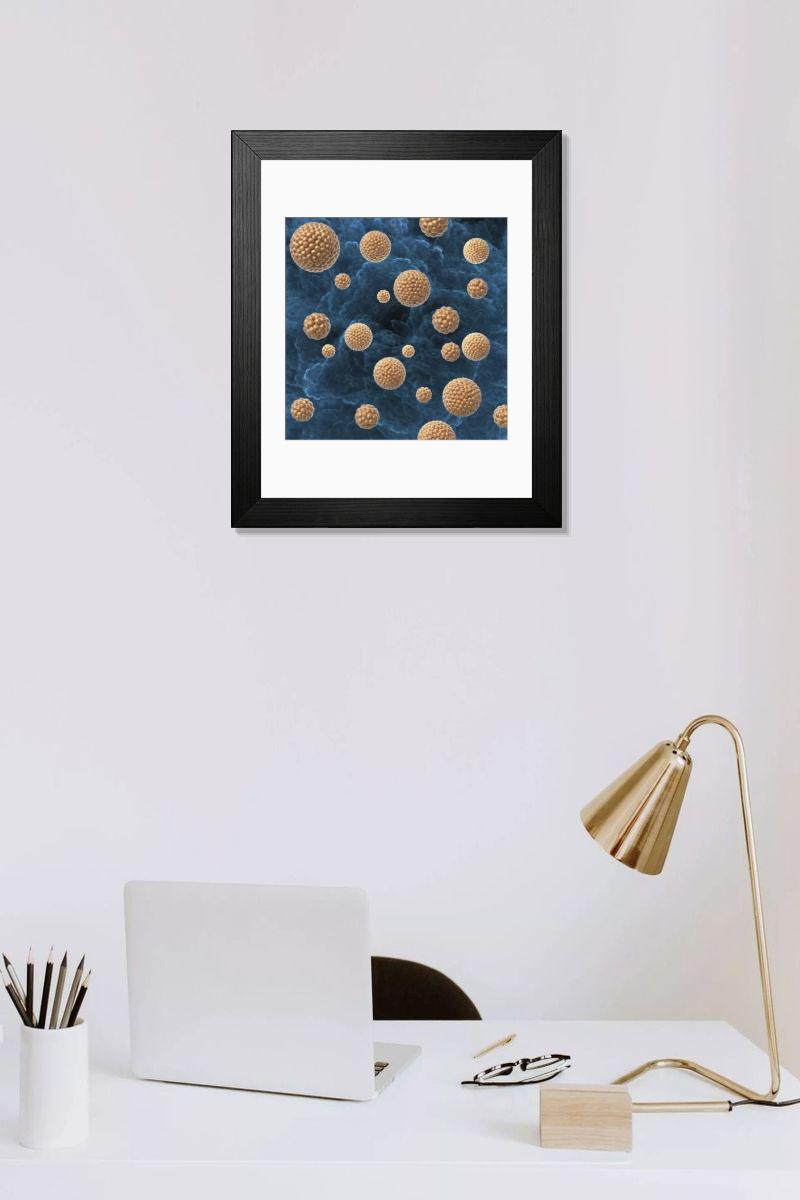 Shown hanging in a room: Modern 14"x12" (36x31cm)