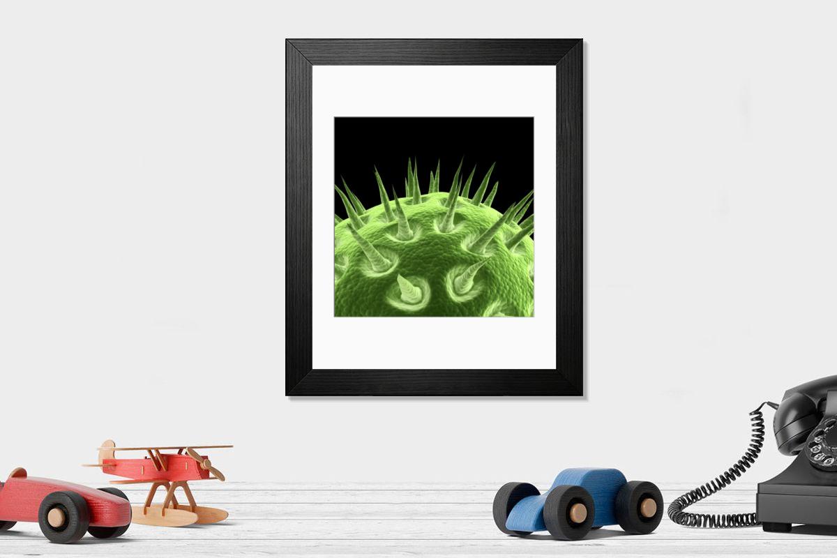 Shown hanging in a room: Modern 14"x12" (36x31cm)