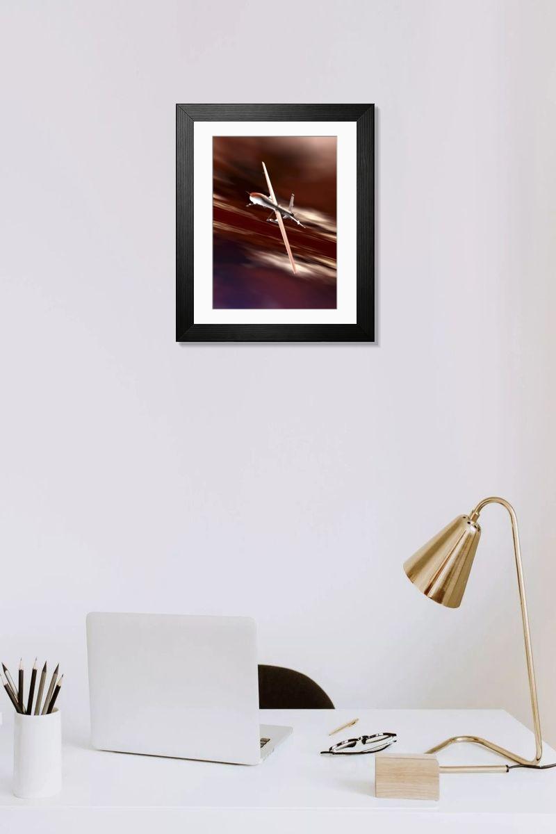 Shown hanging in a room: Modern 14"x12" (36x31cm)