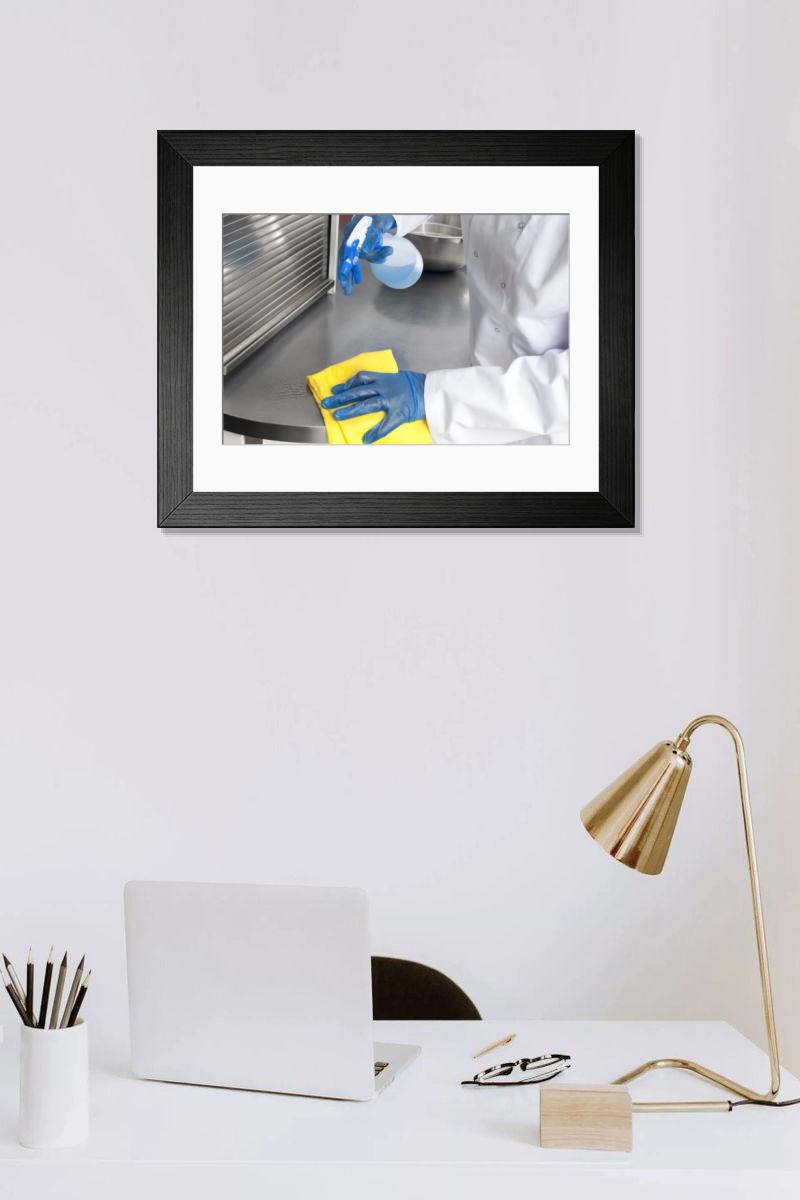 Shown hanging in a room: Modern 14"x12" (36x31cm)