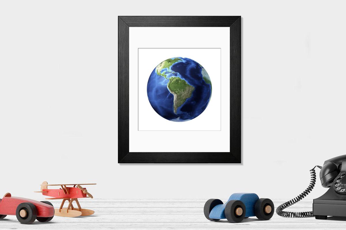 Shown hanging in a room: Modern 14"x12" (36x31cm)