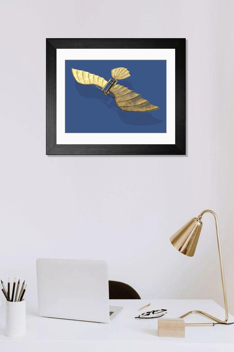 Shown hanging in a room: Modern 14"x12" (36x31cm)