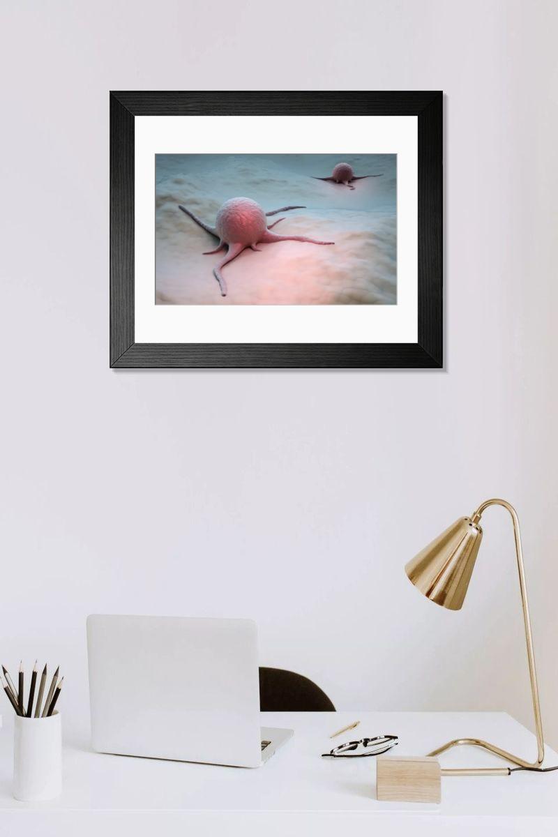 Shown hanging in a room: Modern 14"x12" (36x31cm)