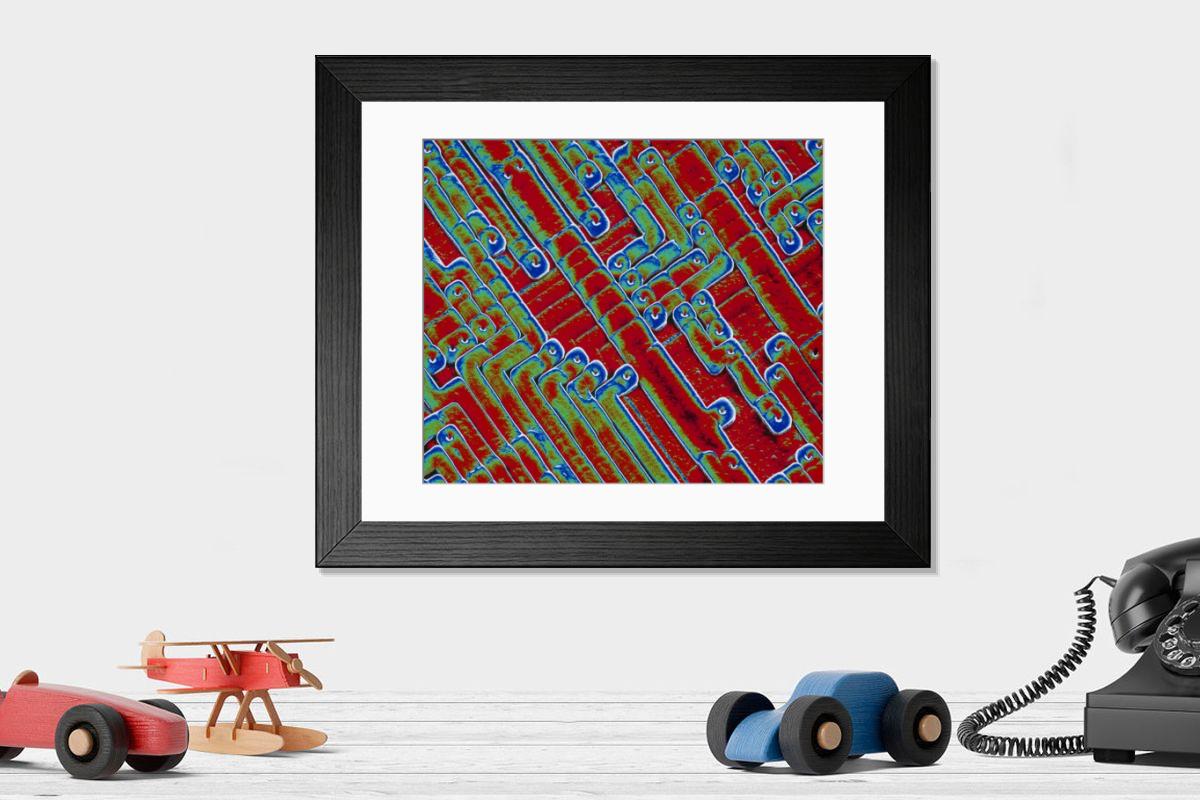 Shown hanging in a room: Modern 14"x12" (36x31cm)