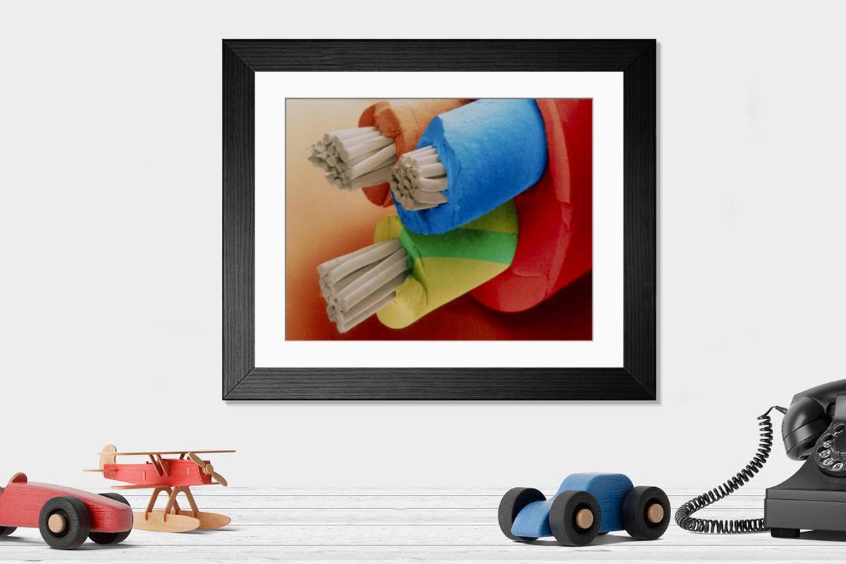 Shown hanging in a room: Modern 14"x12" (36x31cm)