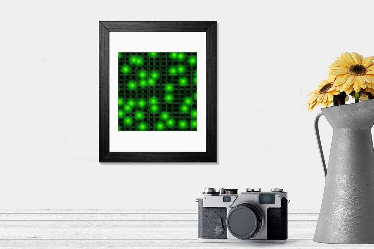 Shown hanging in a room: Modern 14"x12" (36x31cm)