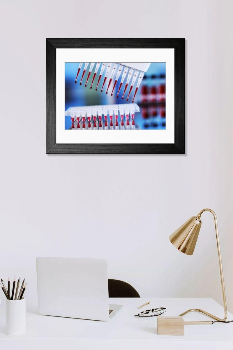 Shown hanging in a room: Modern 14"x12" (36x31cm)