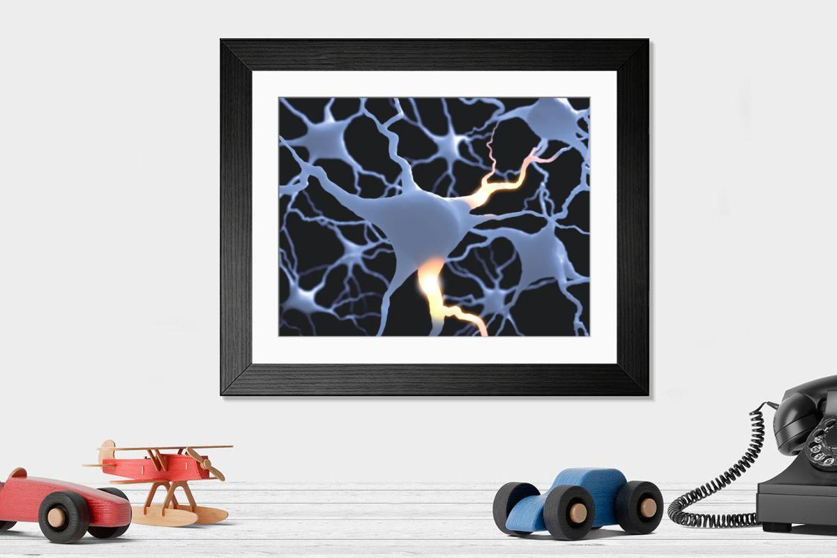 Shown hanging in a room: Modern 14"x12" (36x31cm)
