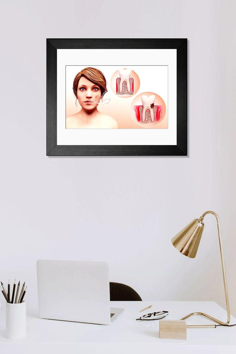 Shown hanging in a room: Modern 14"x12" (36x31cm)