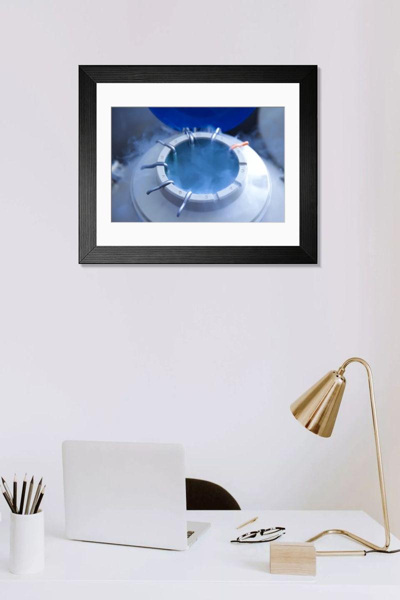 Shown hanging in a room: Modern 14"x12" (36x31cm)