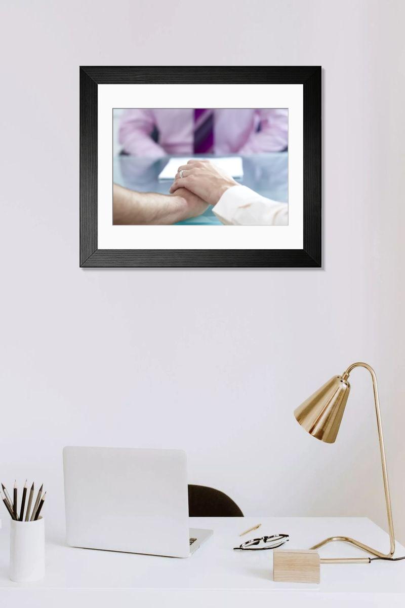 Shown hanging in a room: Modern 14"x12" (36x31cm)