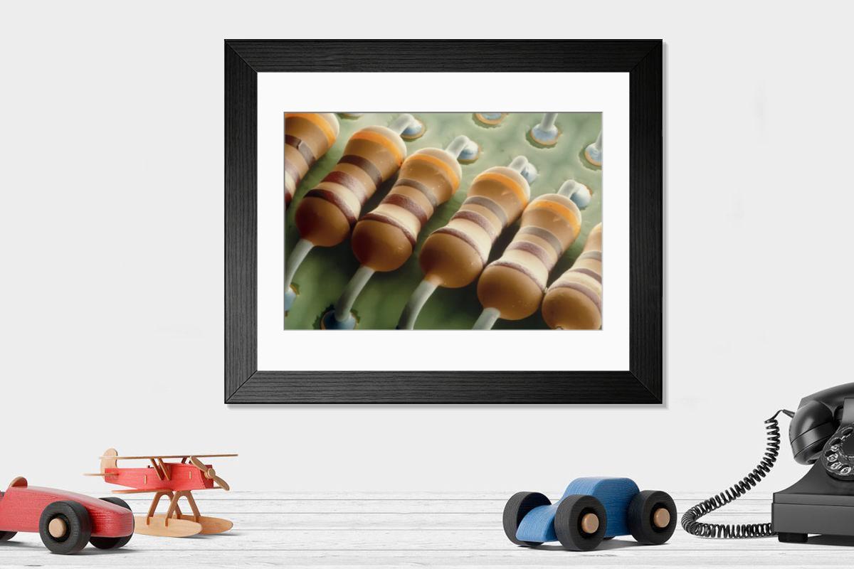 Shown hanging in a room: Modern 14"x12" (36x31cm)