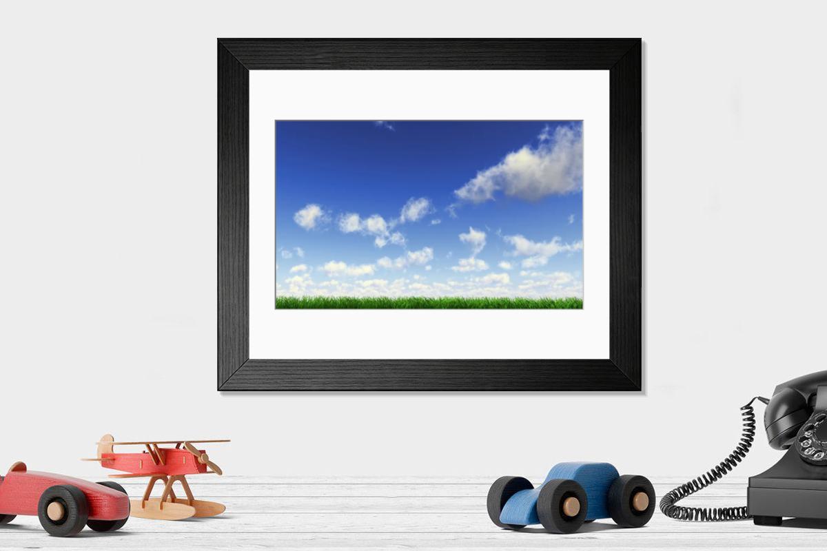 Shown hanging in a room: Modern 14"x12" (36x31cm)