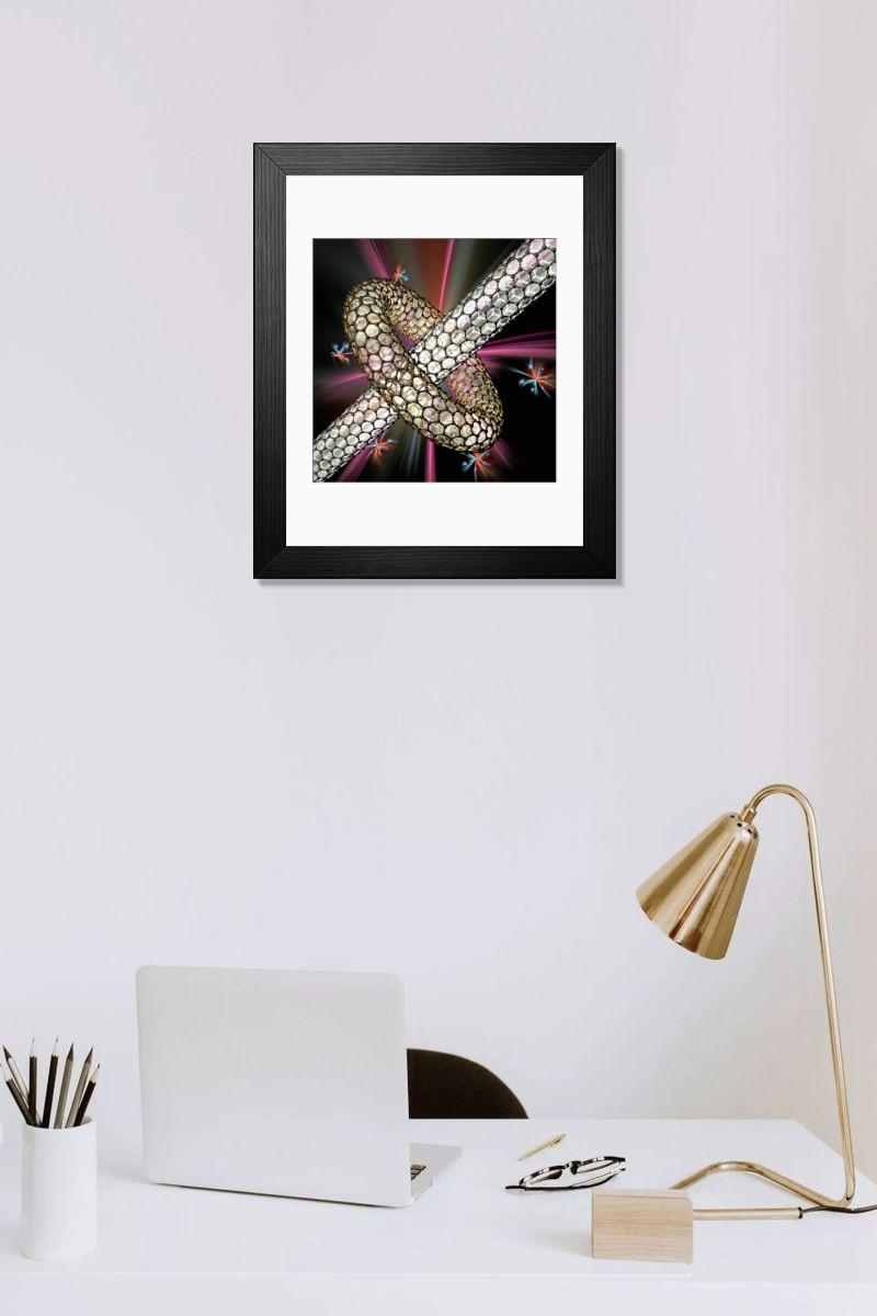 Shown hanging in a room: Modern 14"x12" (36x31cm)