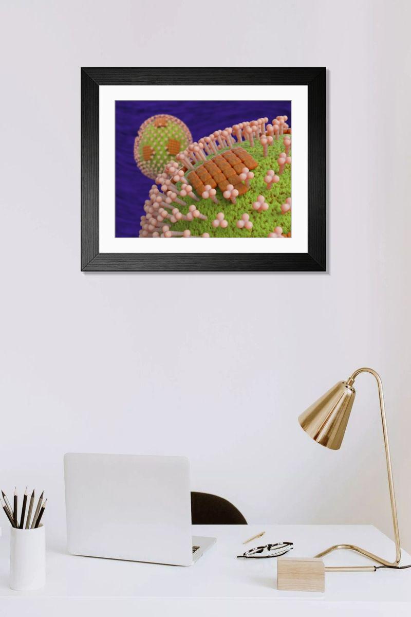 Shown hanging in a room: Modern 14"x12" (36x31cm)
